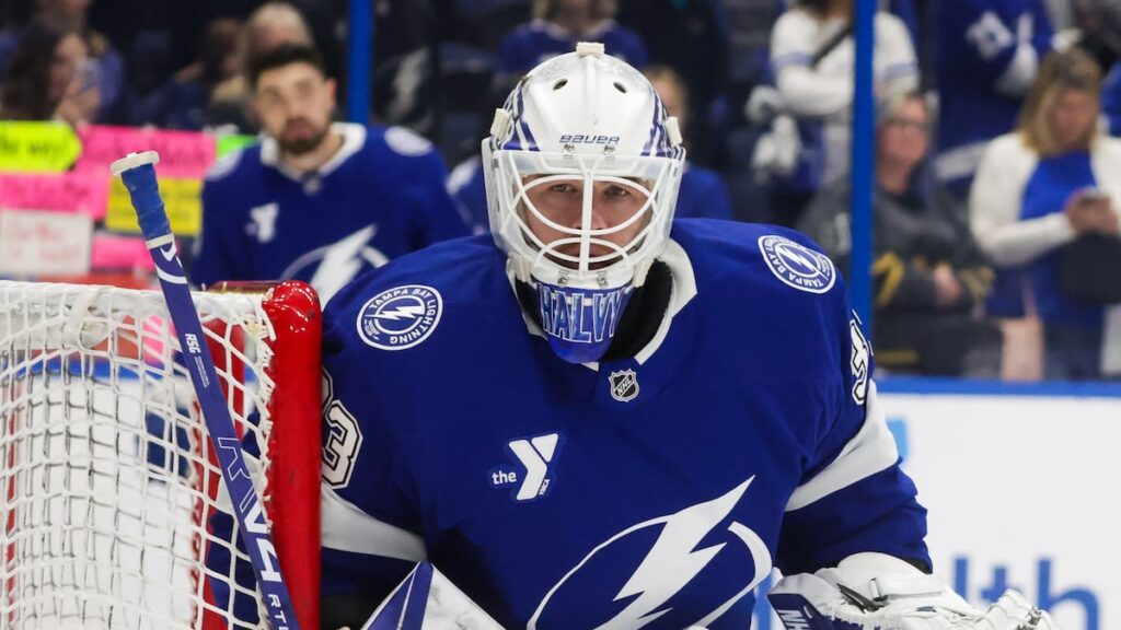 Lightning goaltender Brandon Halverson’s long journey back to the NHL