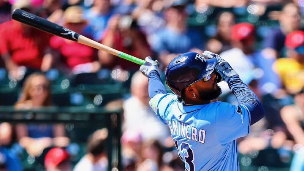 Junior Caminero leaves game with tight back. Rays say he’ll return soon